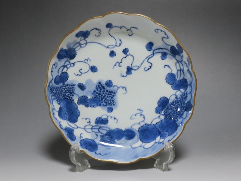 江戸時代 前期 初期伊万里 染付 網手 小碗 箱付 茶碗 酒器