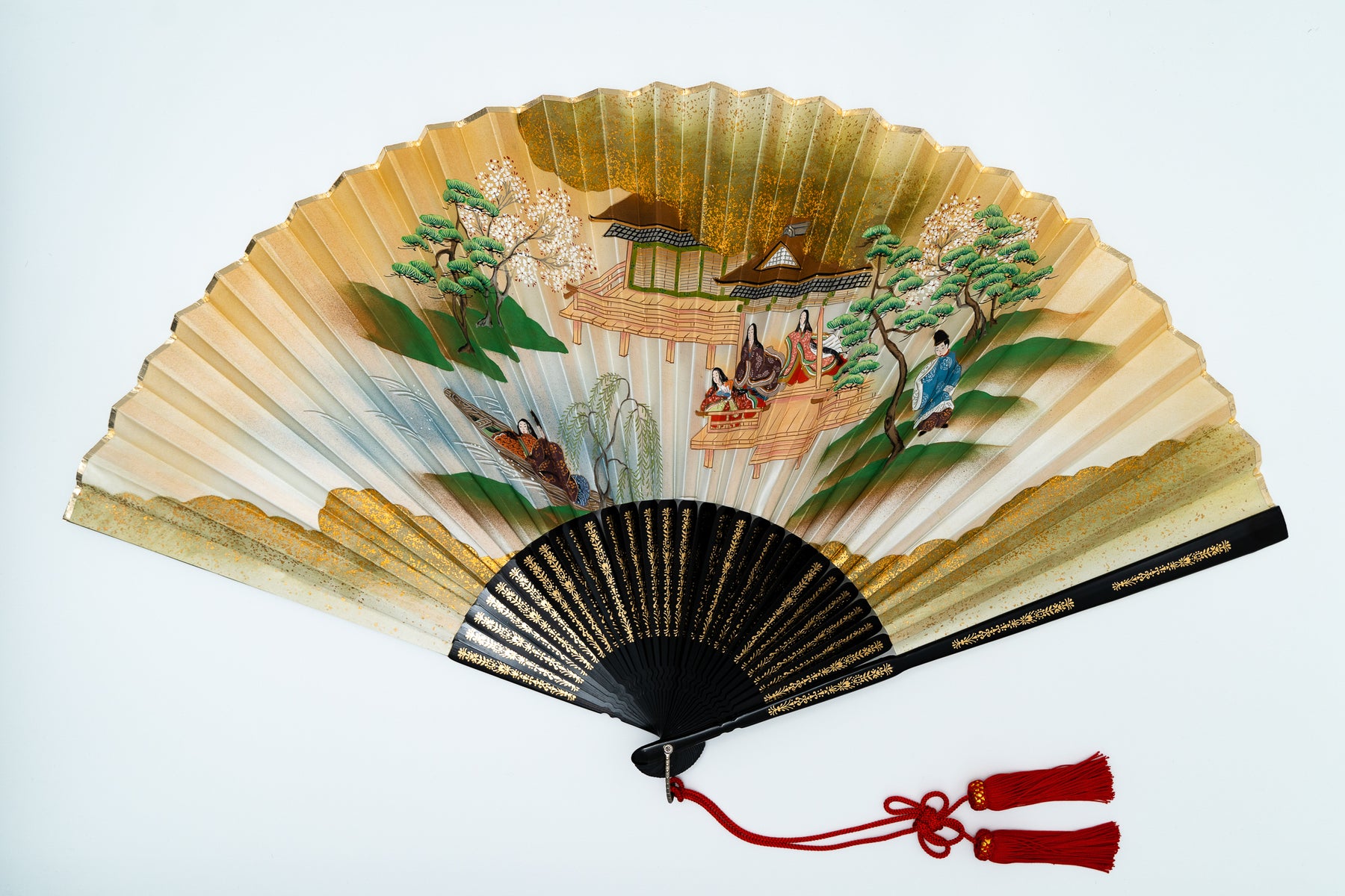 金銀彩扇 御殿の十二ヶ月 金銀彩扇 御殿の十二ヶ月 - メルカリ