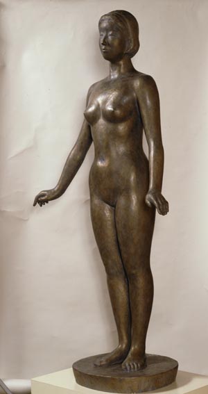 彫刻家 雨宮敬子作 ブロンズ 裸婦像 女性像 約4.97㎏ M R9305B 彫刻家