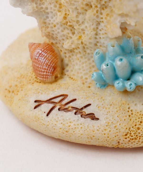 ウミガメのフィギュア 揺れる人形 ハワイアンホヌ 幸運を呼ぶ亀