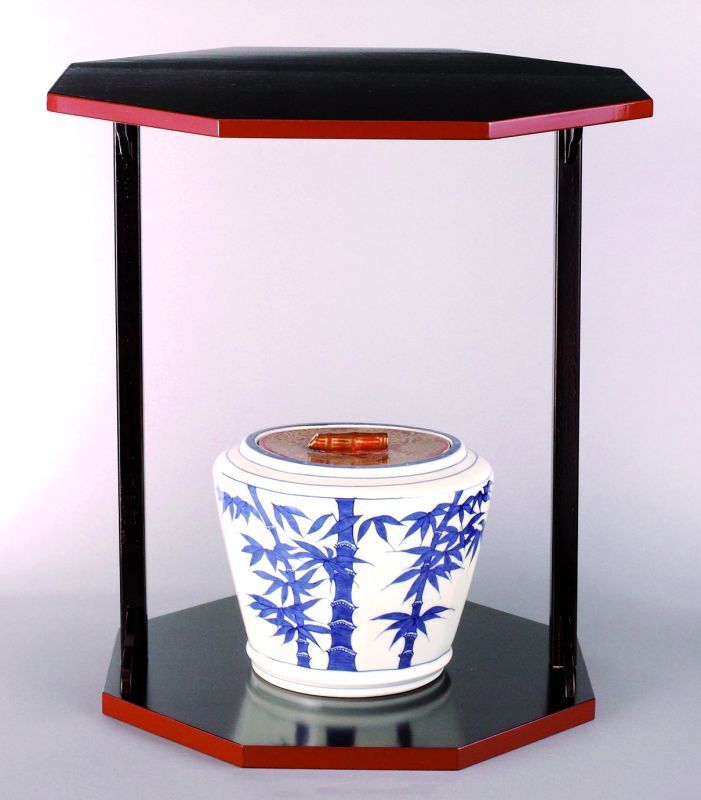 藪内流 帛紗棚 青漆爪紅 紙箱 茶道具 流儀形茶道具(水屋物等）