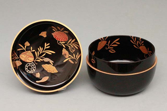 茶道具 溜 桐唐草絵 平棗 能作 作 桐箱入り 茶道 : 茶道具 月香園 -