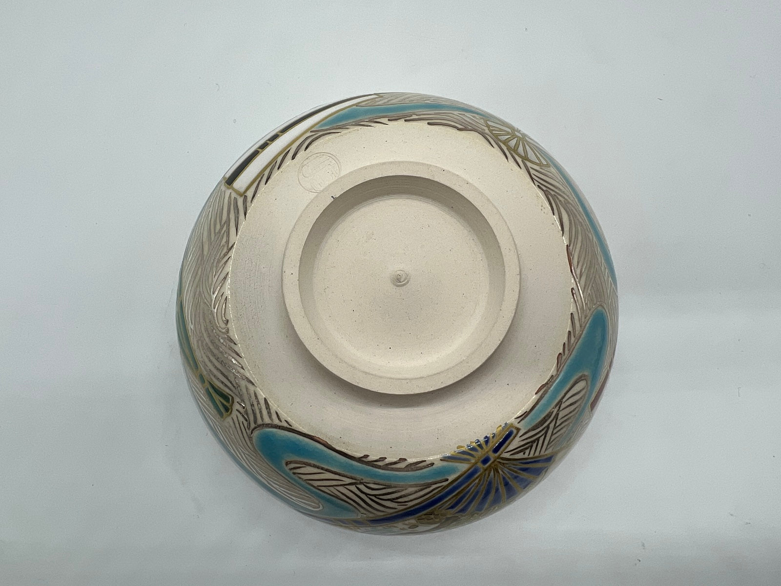 京焼清水焼鳴滝窯城岳造金地波車帯文茶盌抹茶碗