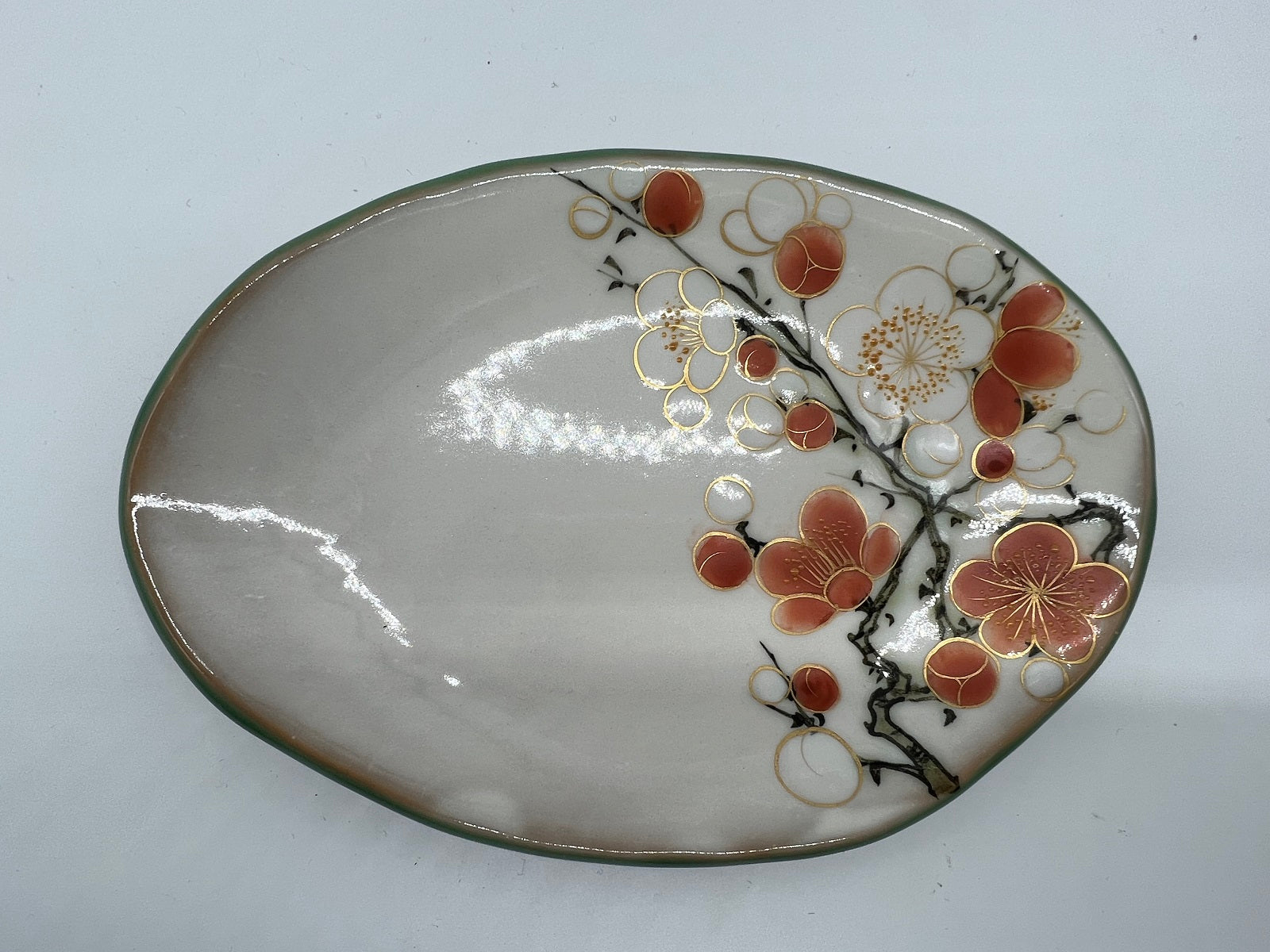 京焼/清水焼 陶葊 土渕陶あん 白掛桜 花生 15cm 小ぶり 京焼 清水焼 陶