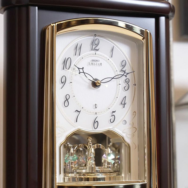 未使用級 SEIKO セイコー エンブレム 電波置き時計 HW582B アナログ