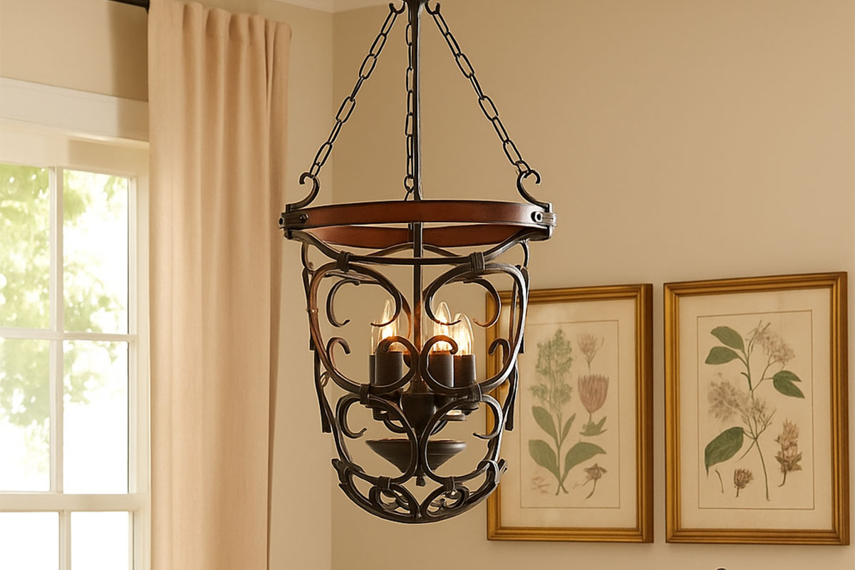 マデーラ6灯ライト（ブラックアイアン）｜キャンドル型・シェード無し