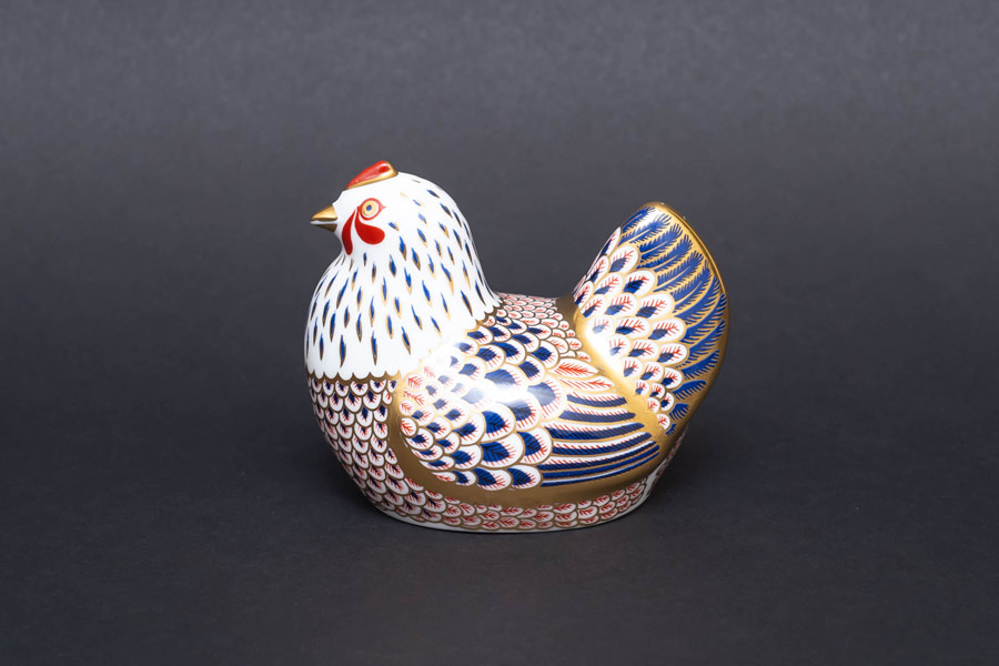 ロイヤルクラウンダービー ペーパーウエイト ニワトリ ロイヤル