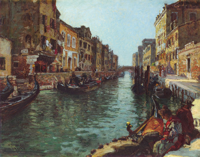 山田新一 イドラ にて 油彩画 油絵 風景画 ギリシャ エーゲ海 師: 藤島