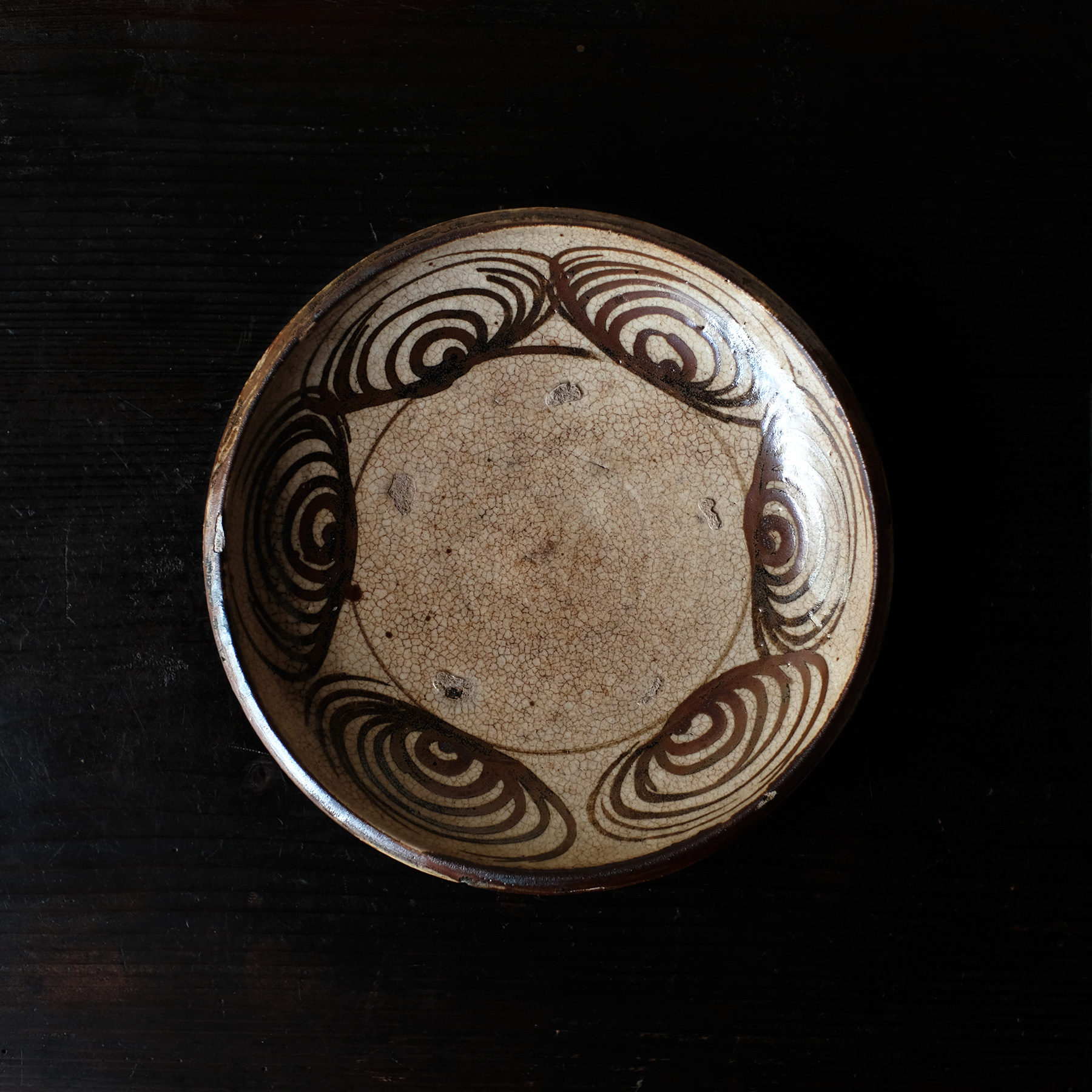 604『椿 馬の目皿』 /骨董品 古美術 古玩 アンティーク 【公式通販】
