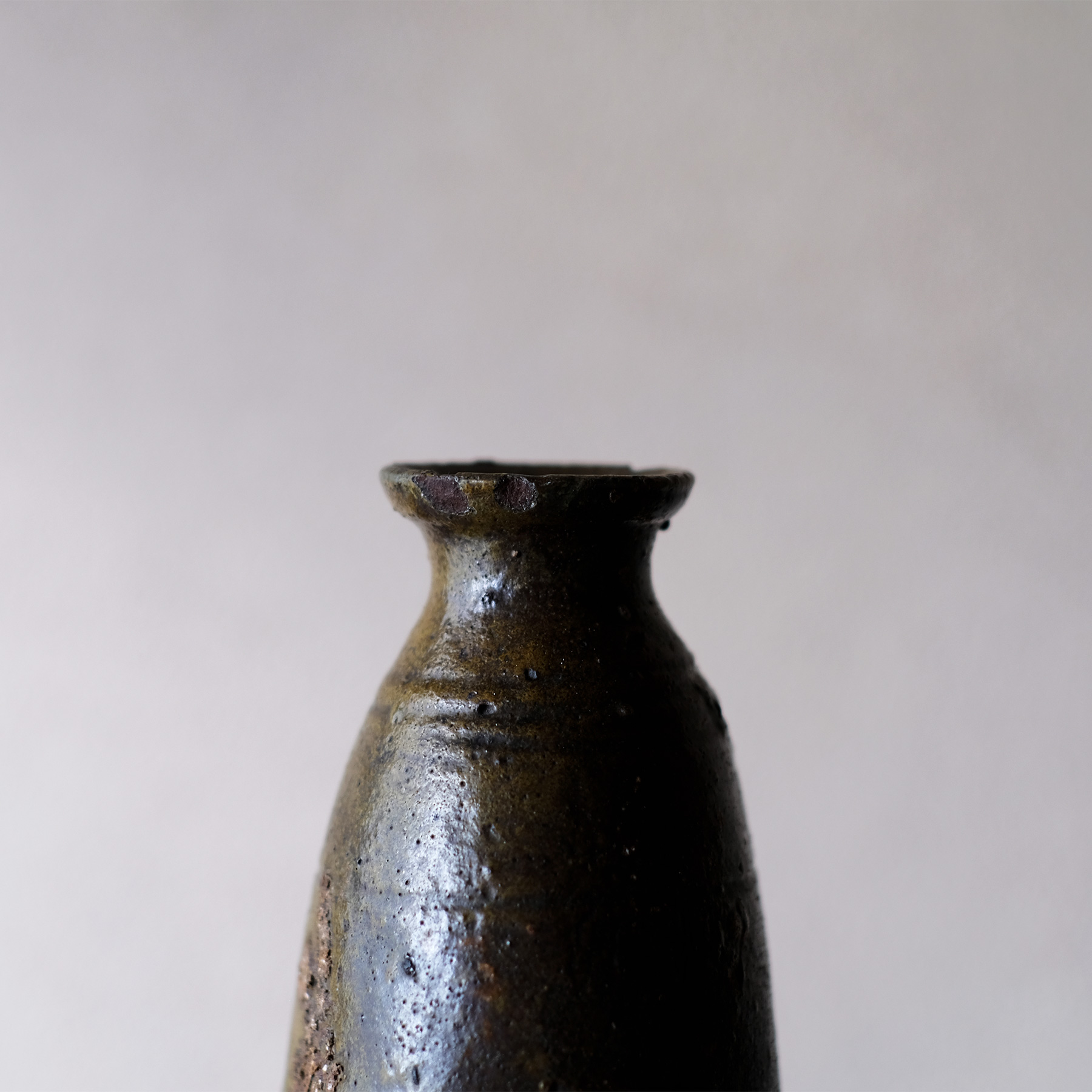 コレクター収集品 琉球 古陶壺屋焼 焼締徳利 「鬼の腕」 19世紀 江戸