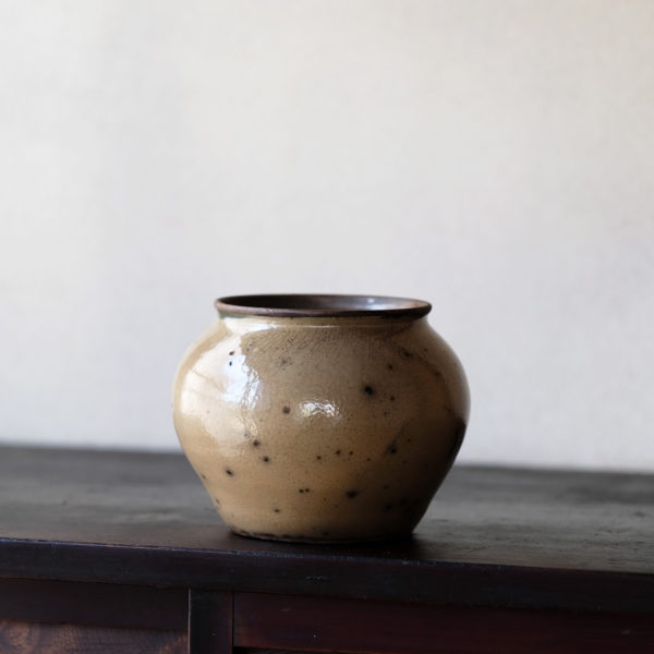 白丹波のような釉肌の瓶 古美術 古道具 花器 花入 アンティーク