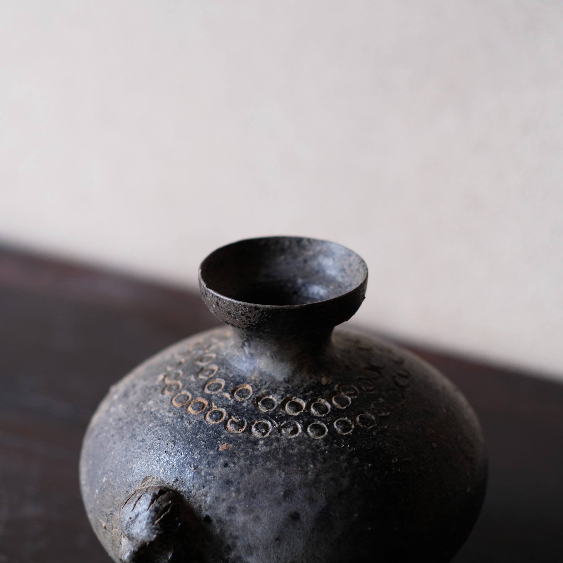 ☆新羅土器把手付杯 新羅時代☆須恵器朝鮮出土発掘杯