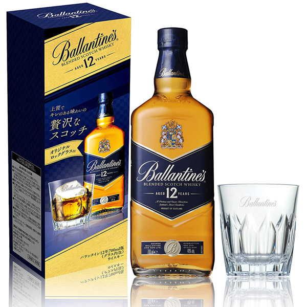 バランタイン12年 オリジナルロックグラス付 700ml 入荷しました