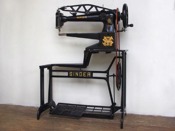 No.340 SINGER 29K62 シンガー製 八方型ロングアーム 工業用足踏み