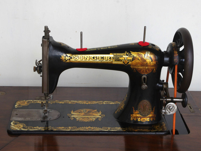 No.363 SINGER 15K シンガー製 家庭用足踏みミシン：アンティーク