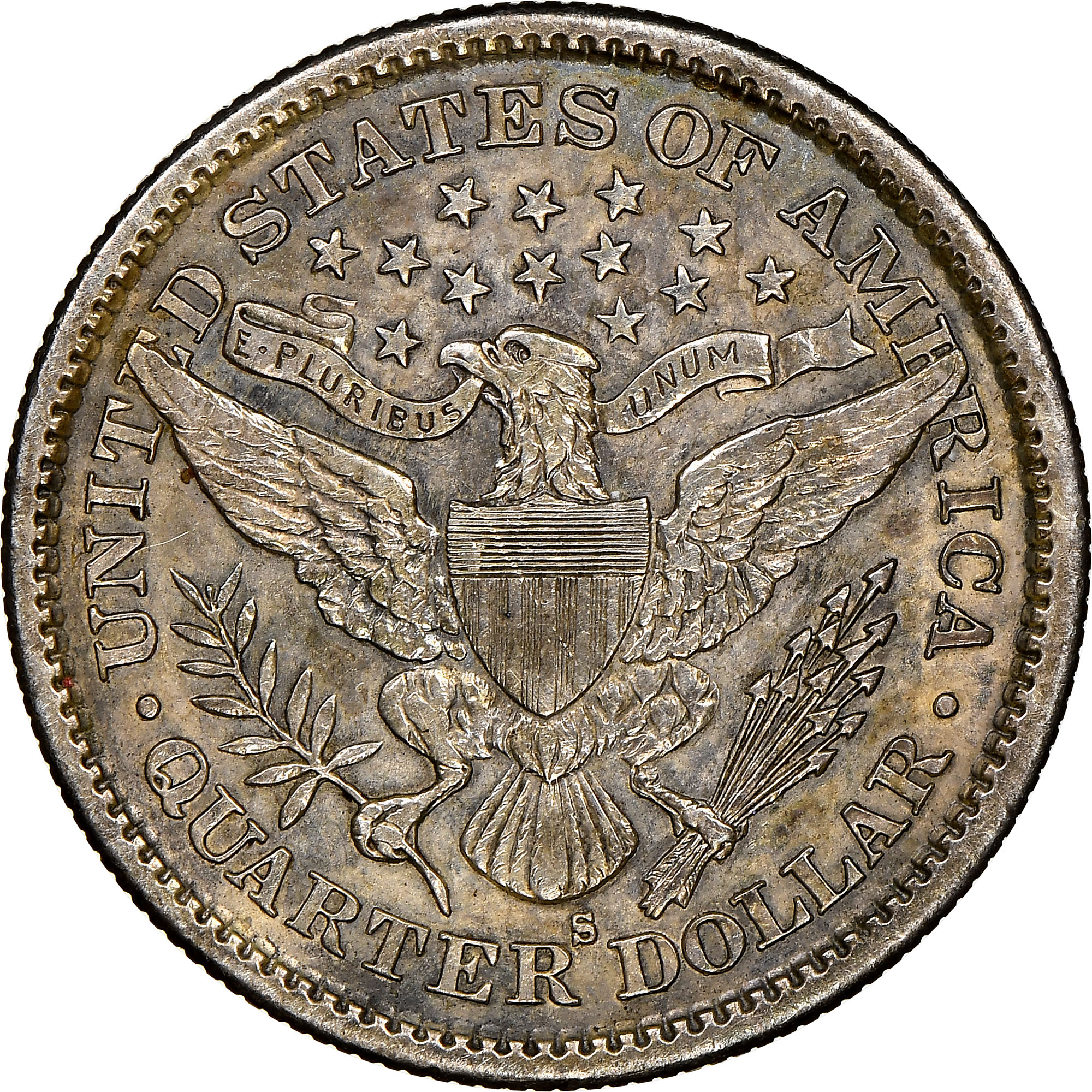 B*k様 アメリカ バーバークォーター 1896S 大特年 発行数18.8万枚 B*k