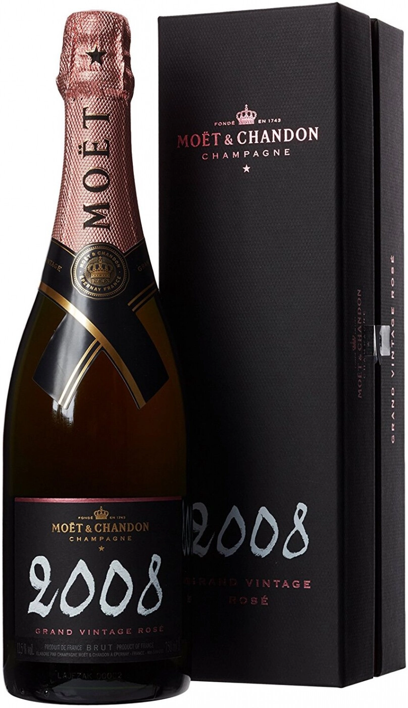 Champagne Moet & Chandon, Grand Vintage Rose, 2008, gift box, 750
