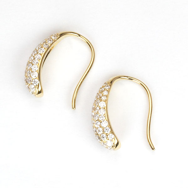 ダイヤモンド ピアス ダイヤピアス フックピアス ティアドロップ k18