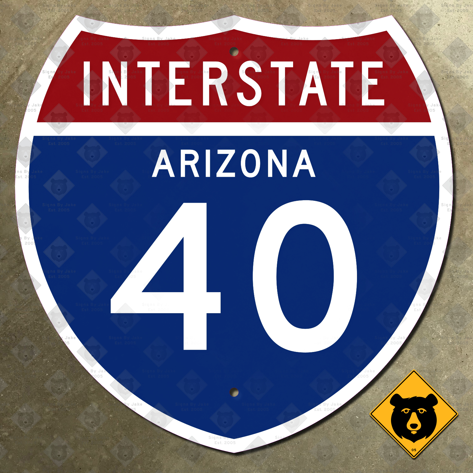 Arizona Interstate 40 highway marker sign - Signs by Jake