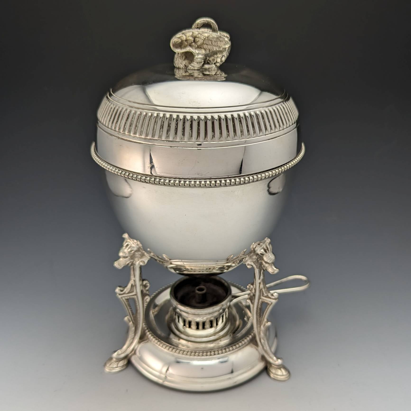 1910年頃 英国アンティーク シルバープレート製 エッグコドラー Walker