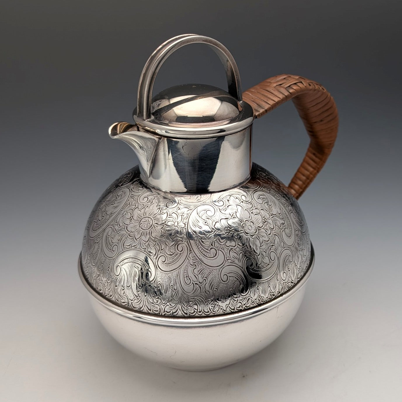 TOP刻印 純銀製ポット型容器（830 Silver）アンティーク工芸品