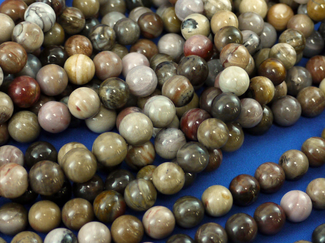 木化石（ぼっかせき）10ミリ 天然石・パワーストーン・ビーズ