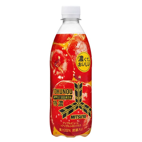 86】三ツ矢 特濃アップルスカッシュ(500ml/PET×24)【清涼飲料水】の