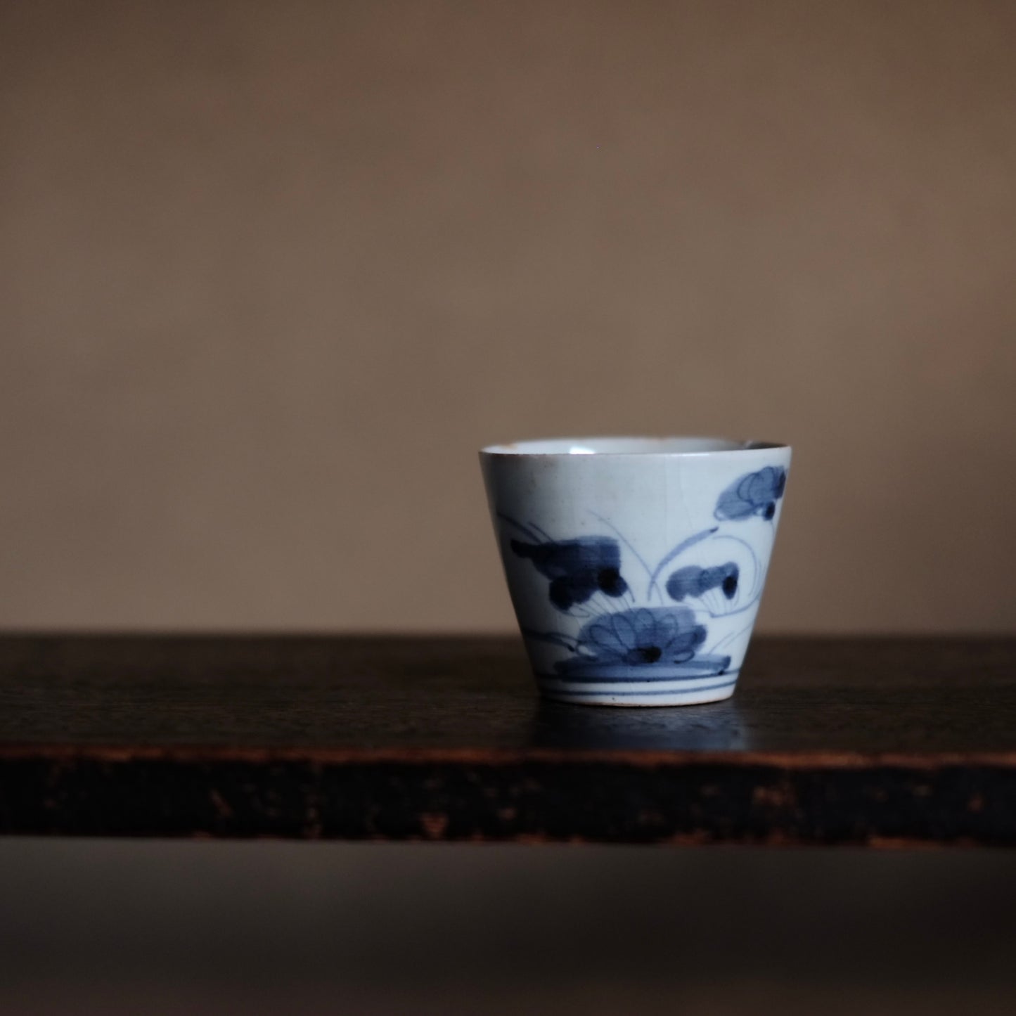 古伊万里冨貴長春染錦手唐花草見込み吳須人物蕎麦猪口そば猪口5客江戸期