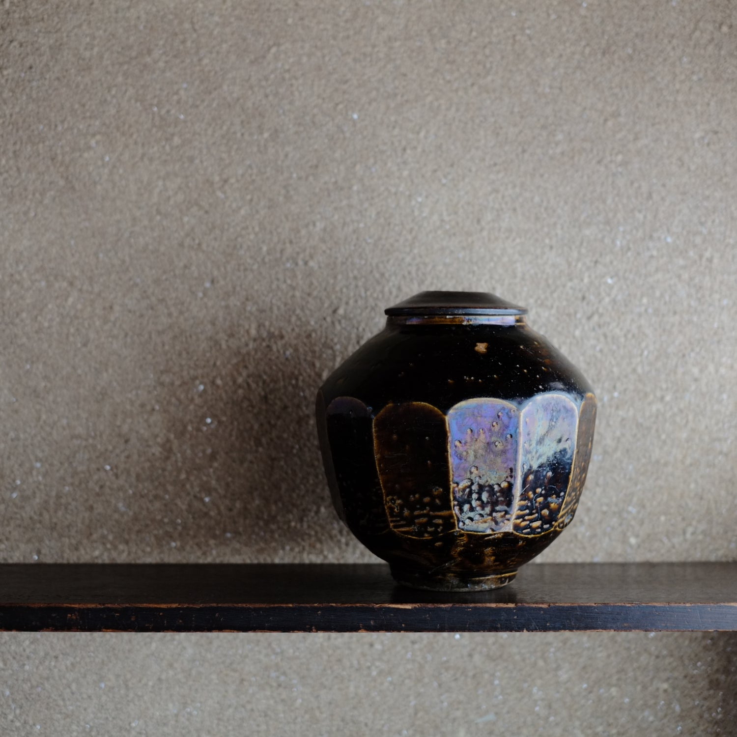 李朝飴釉面取壺 大壺 (李朝後期) 6ce5fe53d3802a5342b0c56000bfa6