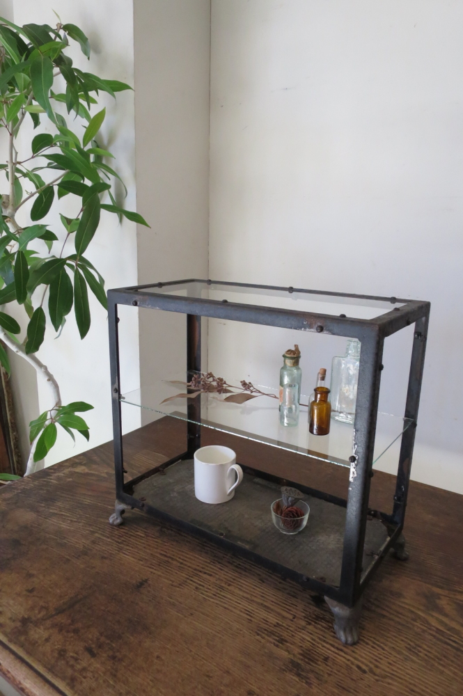 ks-0353 ガラスショーケース L字型 | antiques-educo online shop