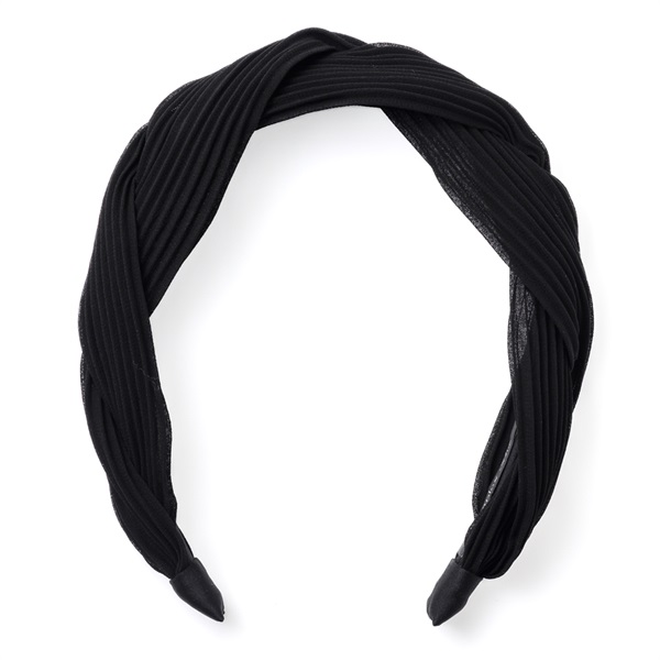 クラシカルプリーツ フレキシフィットヘアバンド(ブラック) | フレキシ