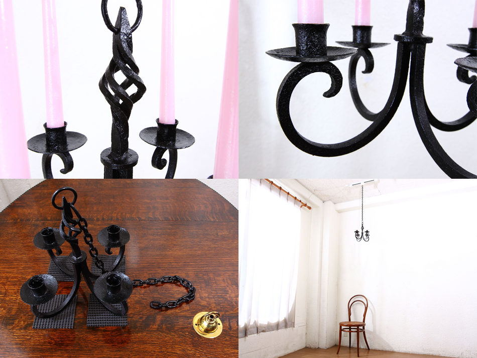 最安値！4a. フランス アンティーク シャンデリア 4灯 キャンドル 最