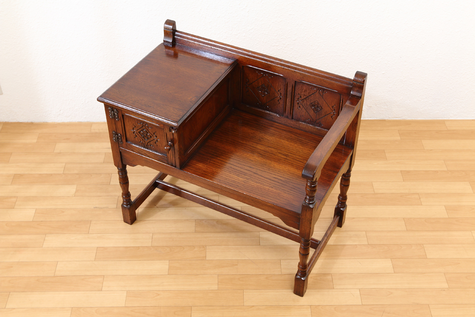 オールドスタイル テレフォンベンチ｜アンティーク家具・照明の専門店