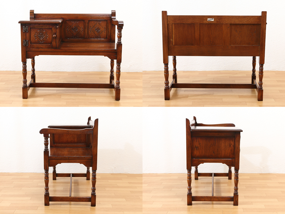 オールドスタイル テレフォンベンチ｜アンティーク家具・照明の専門店