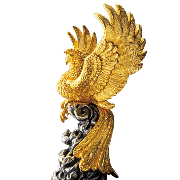 純金置物 「鳳凰」 ＜大淵光則原型作＞ | 高品質 金・プラチナ