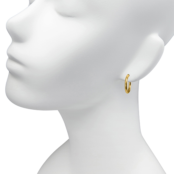 K18イエローゴールド フープピアス 15mm | 高品質 金・プラチナ