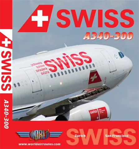 LX Swiss A340-300 Aviationtag ロゴカット LX Swiss A340-300