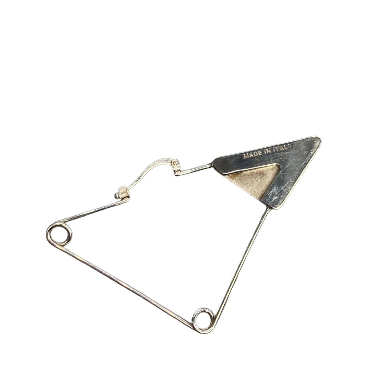 PRADA(プラダ) トライアングルロゴピアス シルバー サイズ -｜【公式