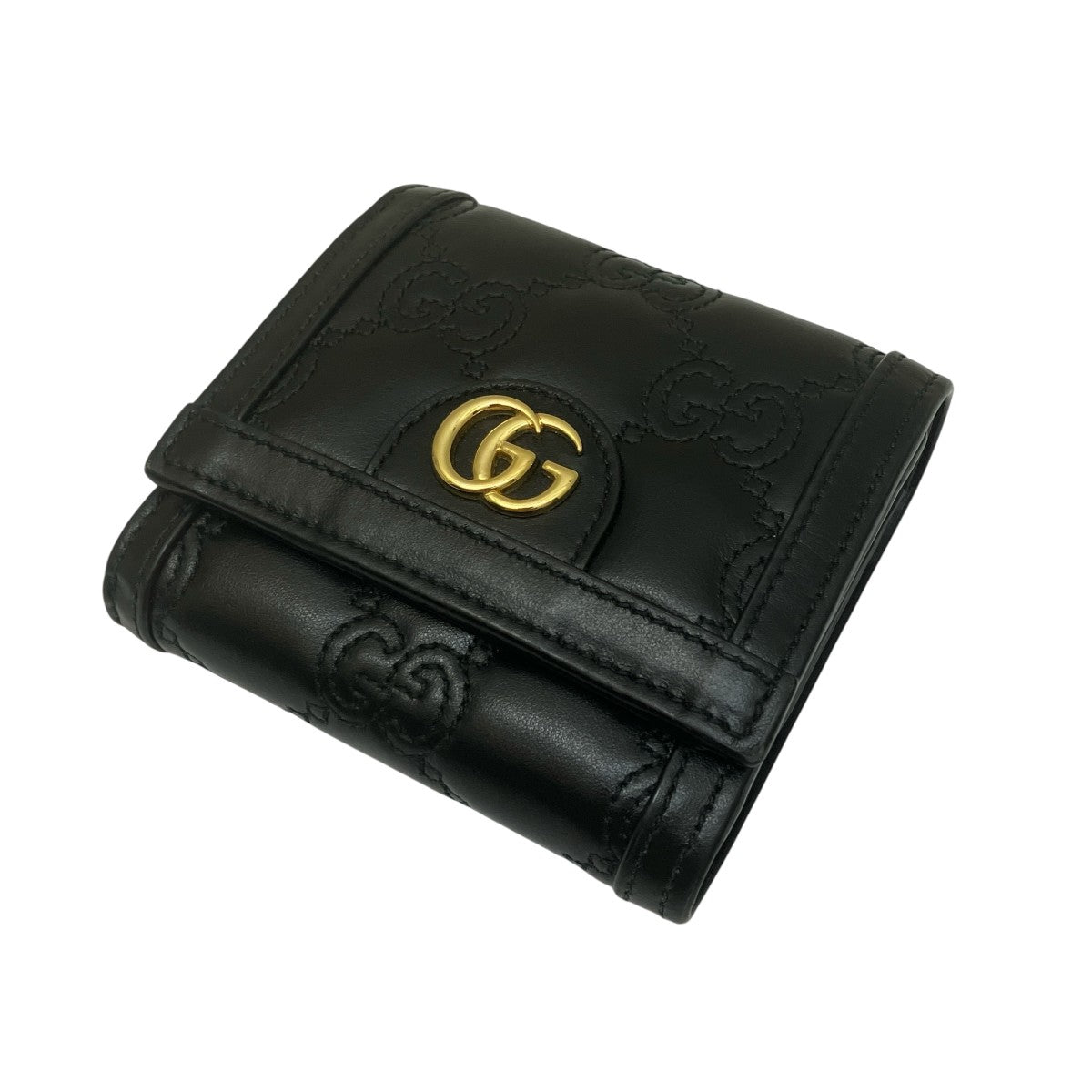 GUCCI(グッチ) GGマトラッセ3つ折り財布723799 723799 ブラック