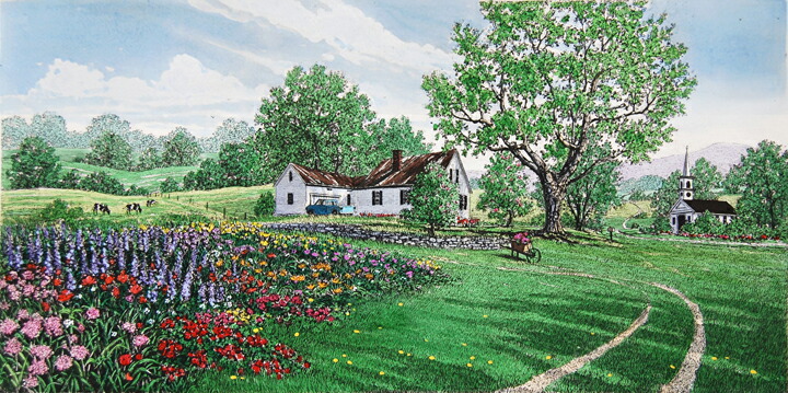 銅版画家 CAROL COLLETTE キャロルコレット MOANALUA GARDEN ハワイ