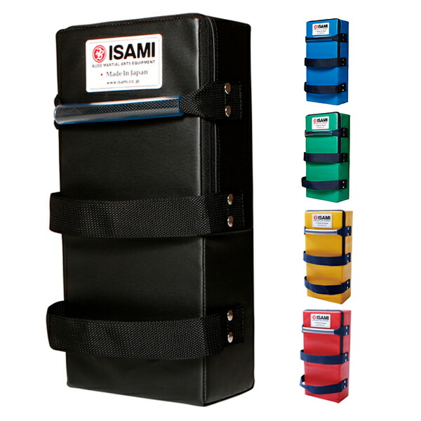 美品】ISAMI キックミット ブルー ブラック 空手 キックボクシング 美