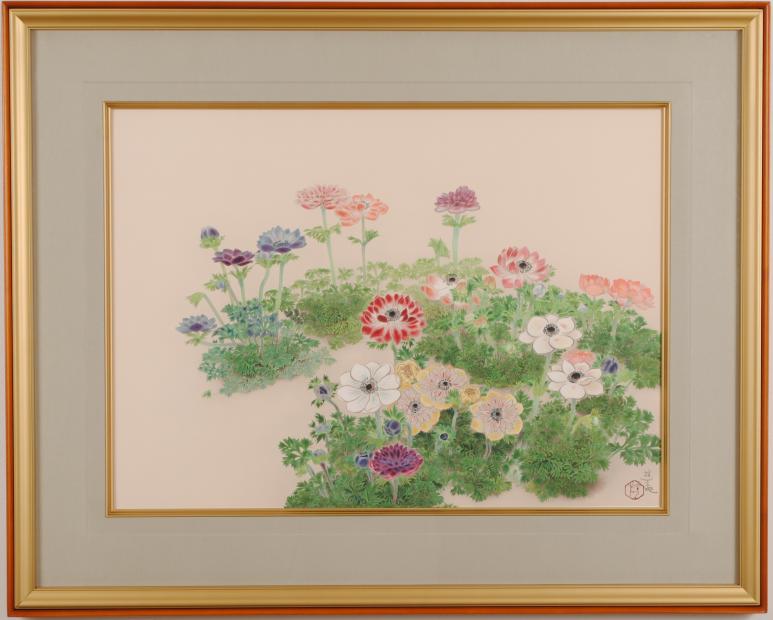 楽天市場】三輪晁勢 菖蒲 花 絵画 和風 リトグラフ 版画 インテリア