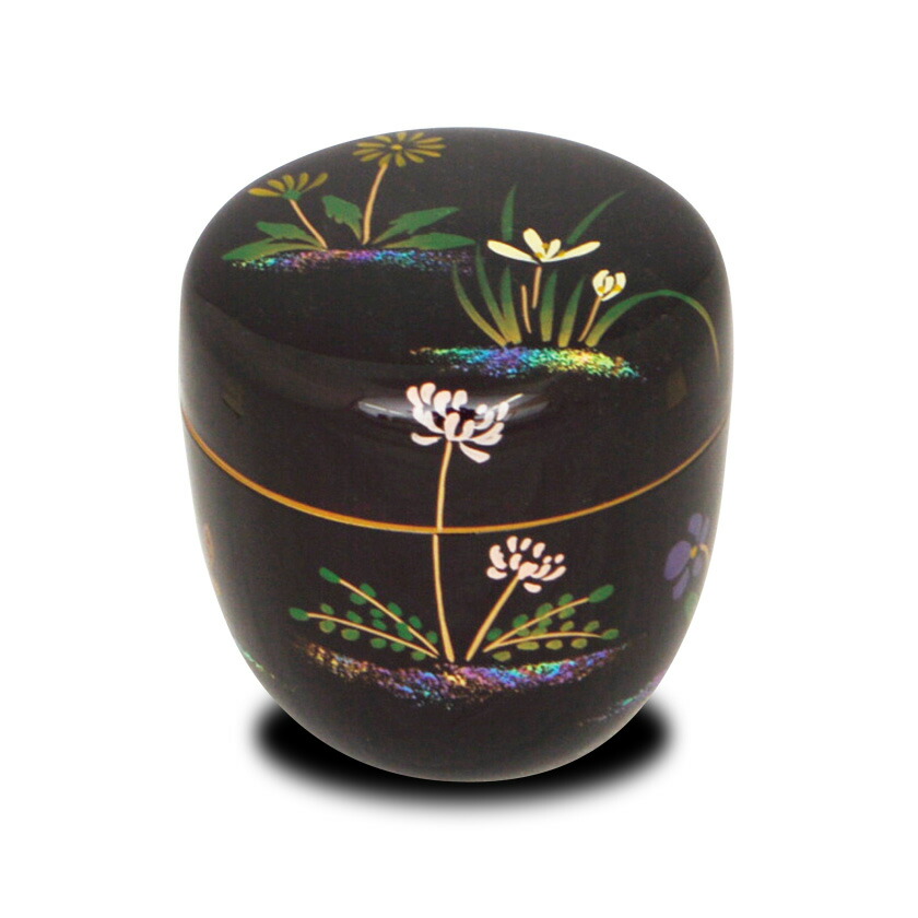 楽天市場】茶道具 棗 溜塗中棗 六瓢蒔絵（内梨子地） 東雲作 : 茶道具