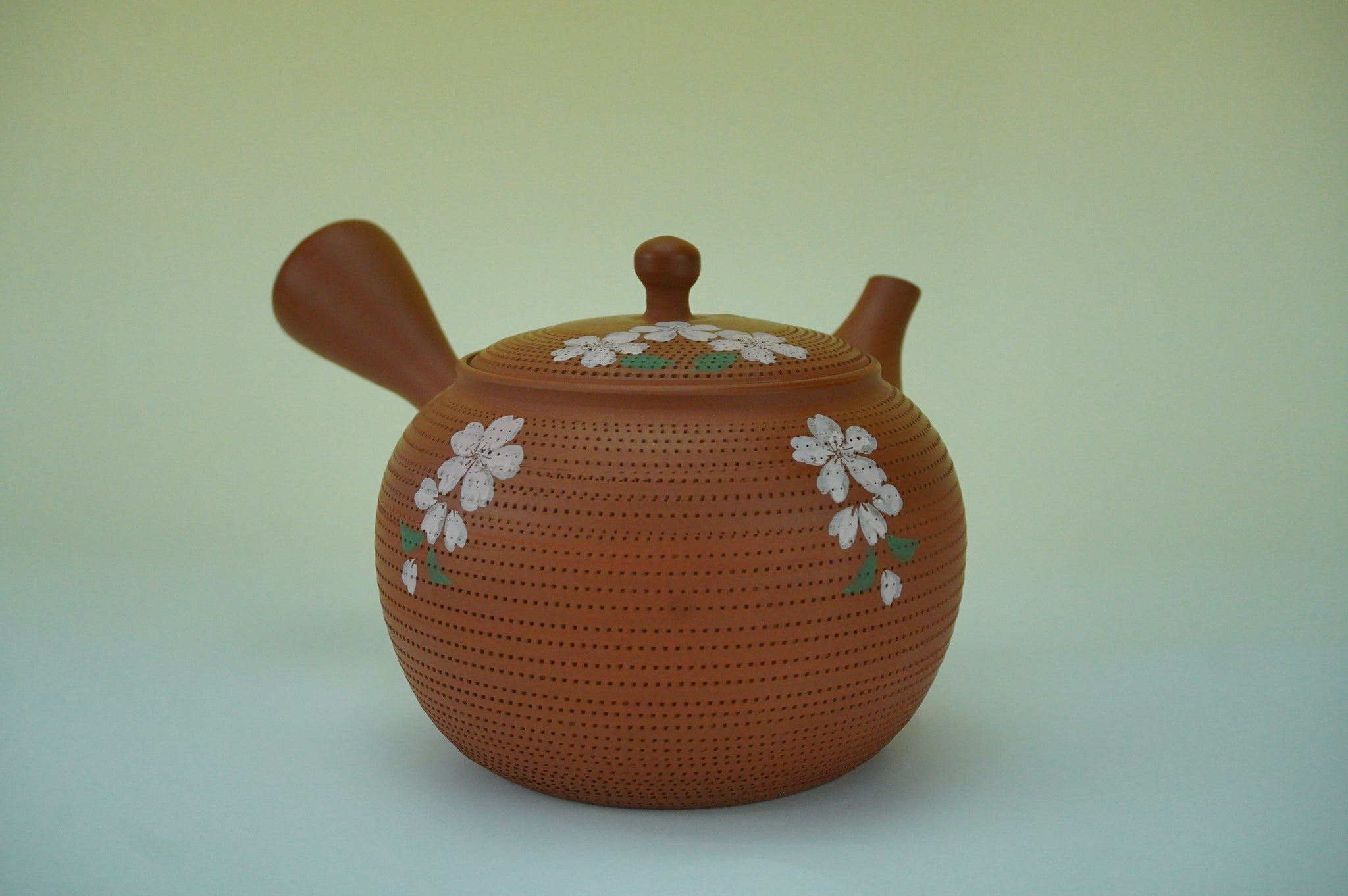 煎茶道具 常滑焼 玉光陶園造 朱泥 大急須 高さ約25cm 共箱 G 3769B
