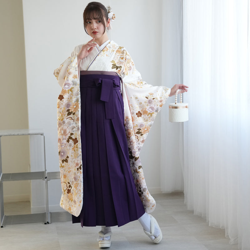 成人式】紫色正絹振袖 フルセット｜30万円クラス相当｜一点もの