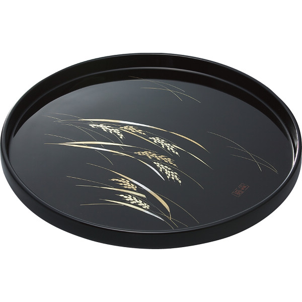 貴重品！】輪島塗 稲忠 丸盆 輪島塗お盆 蒔絵 茶道具 伝統工芸品