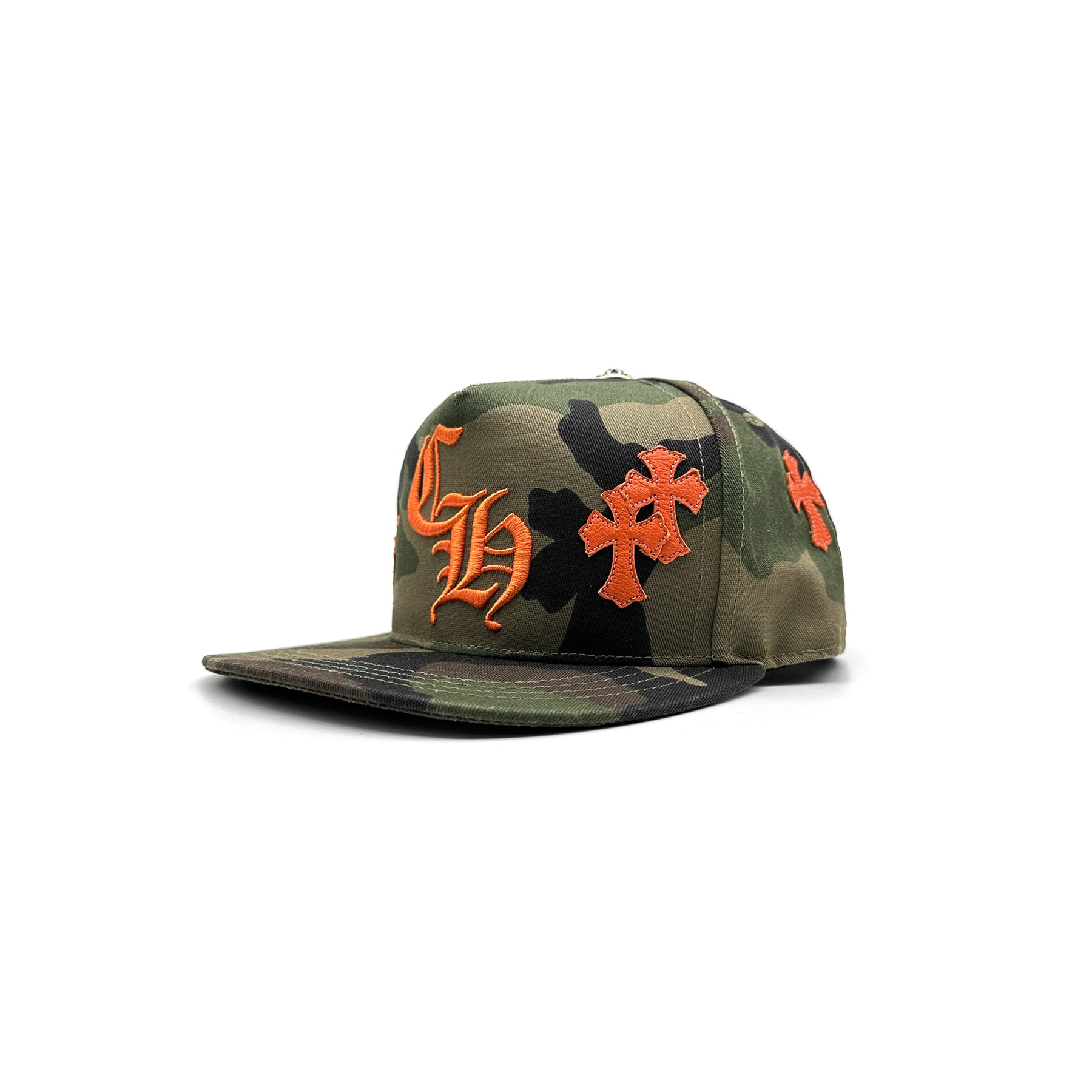Chrome Hearts Embroidered Cross Logo Camouflage Baseball Cap