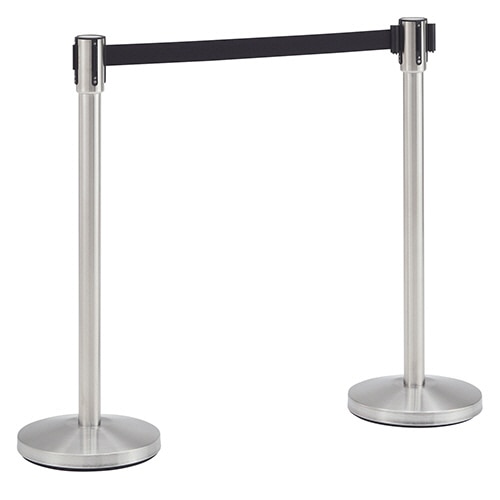 ベルトパーテーションスタンドSH シルバータイプ ベルト：黒 4台