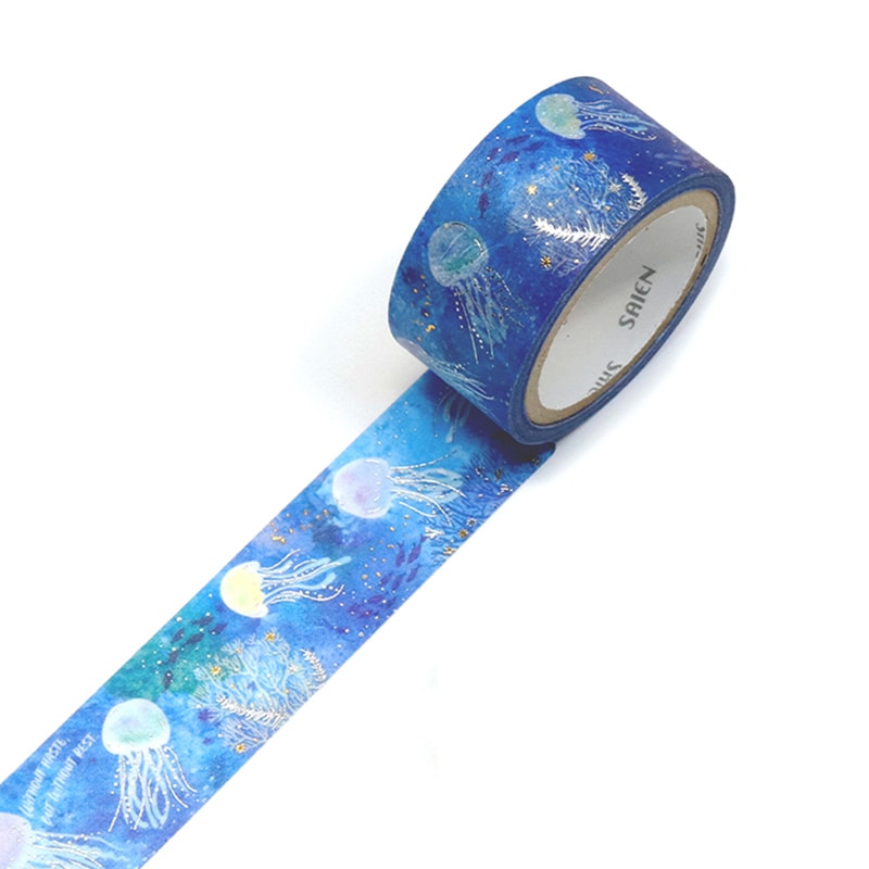 カミイソ産商 SAIEN マスキングテープ Marine Life クラゲ UR-3118 1巻
