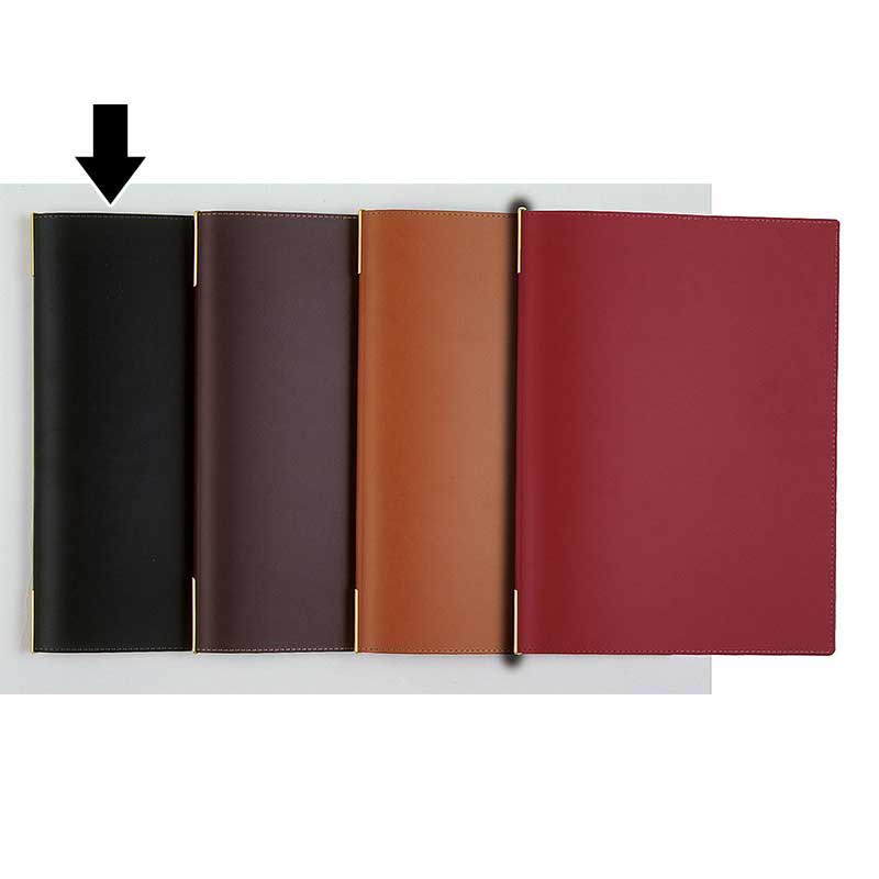 シンビ 洋風メニューブック ♯960A 縦長 4ページ メニュークリップ仕様